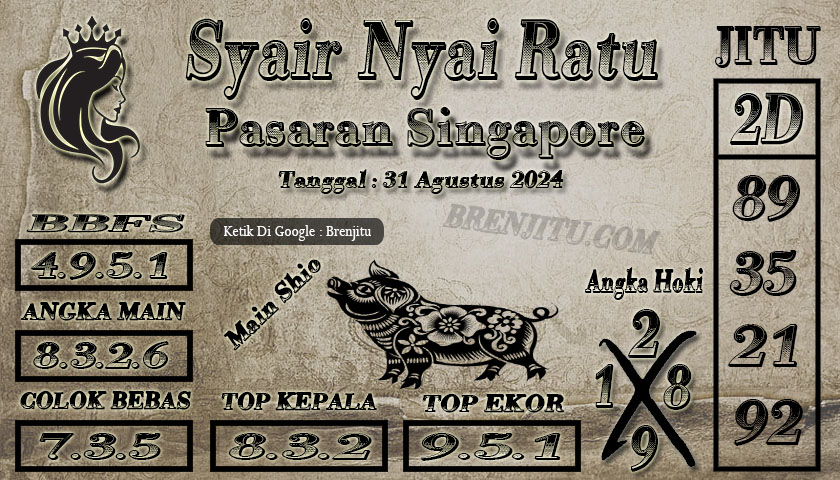 Syair Togel Singapore Brenjitu Tanggal 31 Agustus 2024