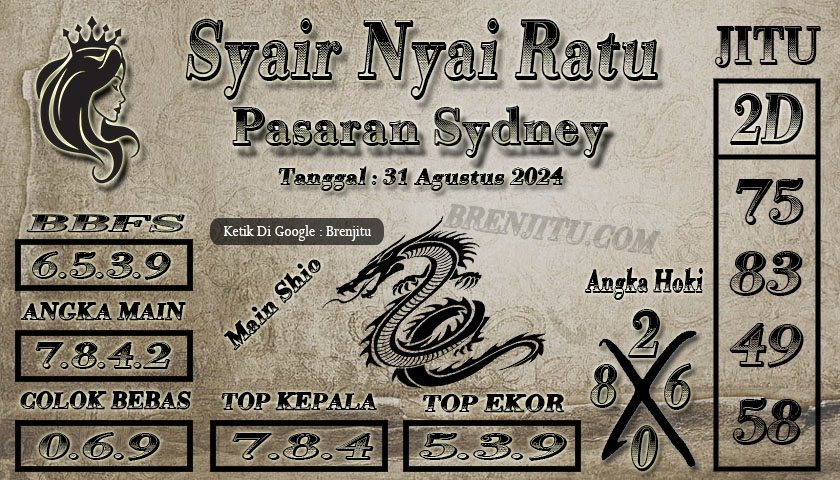 Syair Togel Sydney Brenjitu Tanggal 31 Agustus 2024