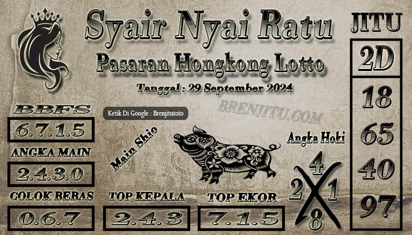 Syair Togel Hongkong LOTTO Brenjitu Tanggal 29 September 2024