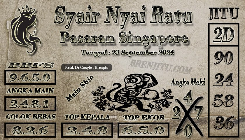 Syair Togel Singapore Brenjitu Tanggal 23 September 2024