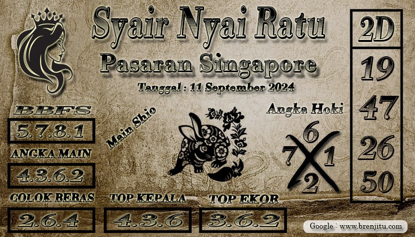 Syair Togel Singapore Brenjitu Tanggal 11 September 2024