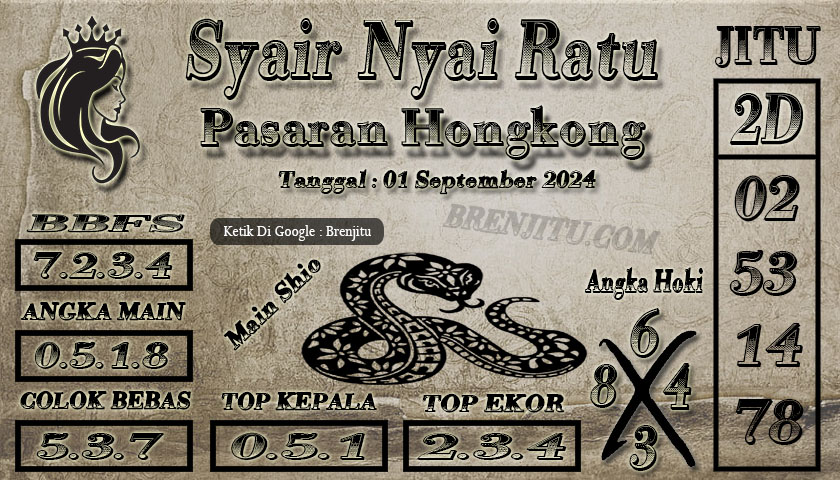 Syair Togel Hongkong Brenjitu Tanggal 01 September 2024