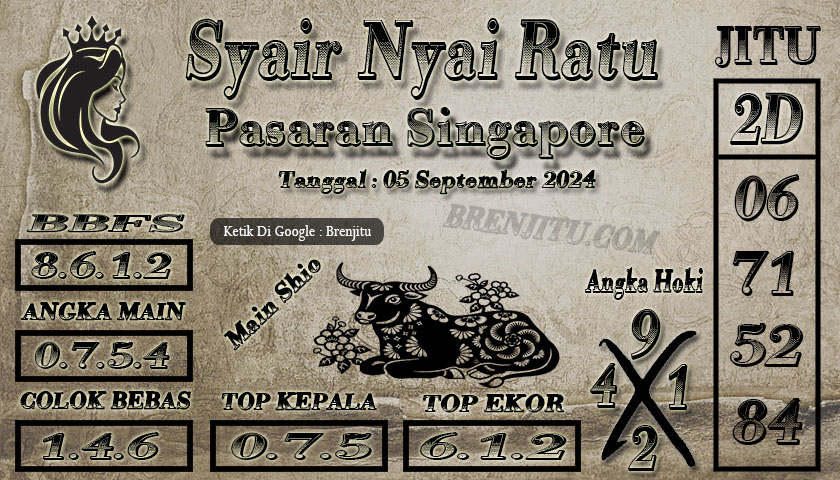 Syair Togel Singapore Brenjitu Tanggal 05 September 2024