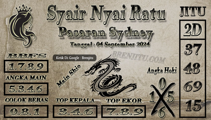 Syair Togel Sydney Brenjitu Tanggal 04 September 2024