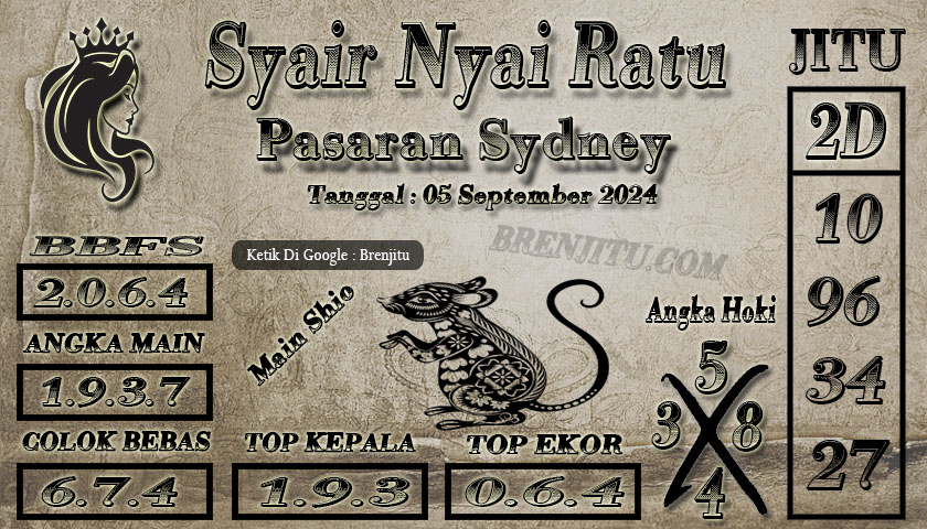 Syair Togel Sydney Brenjitu Tanggal 05 September 2024