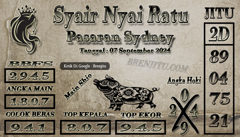 Syair Togel Sydney Brenjitu Tanggal 07 September 2024