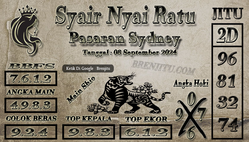 Syair Togel Sydney Brenjitu Tanggal 08 September 2024