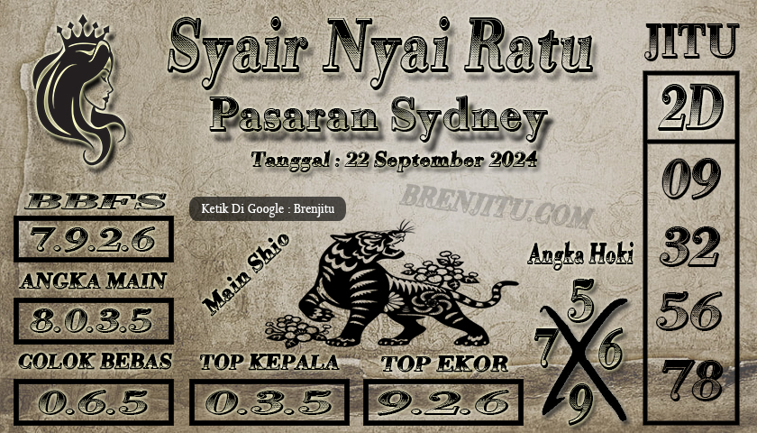 Syair Togel Sydney Brenjitu Tanggal 22 September 2024