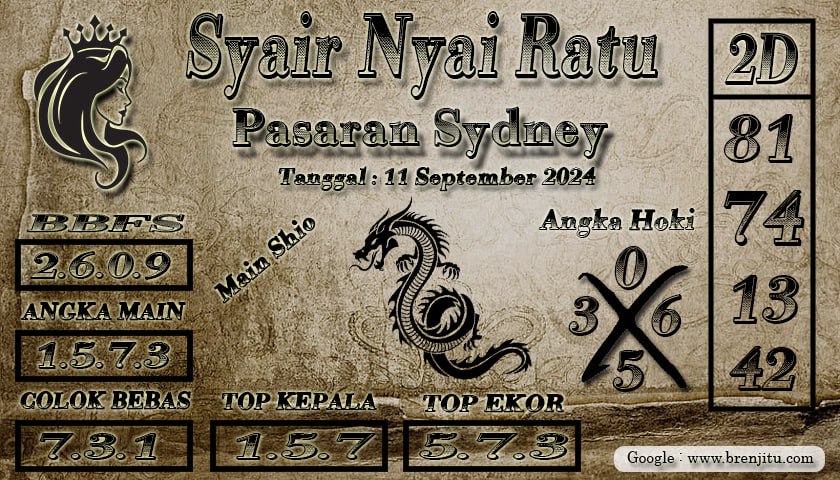 Syair Togel Sydney Brenjitu Tanggal 11 September 2024