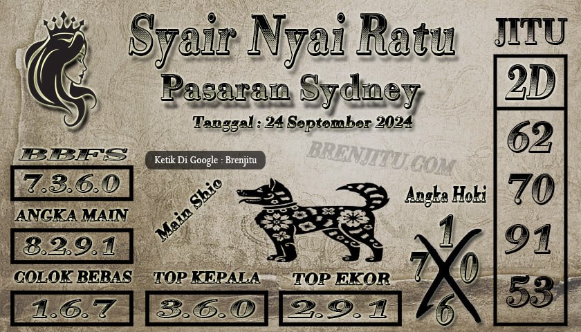 Syair Togel Sydney Brenjitu Tanggal 24 September 2024