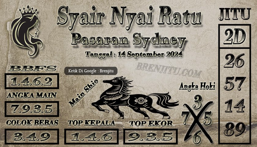 Syair Togel Sydney Brenjitu Tanggal 14 September 2024