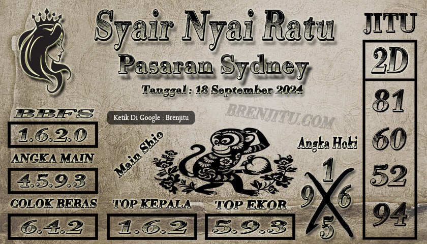 Syair Togel Sydney Brenjitu Tanggal 18 September 2024