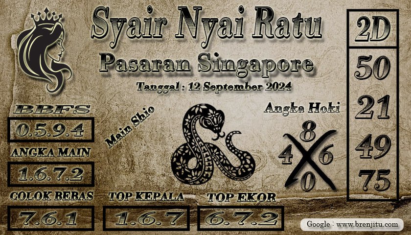 Syair Togel Singapore Brenjitu Tanggal 12 September 2024