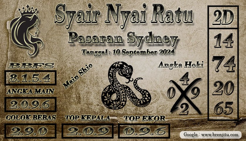 Syair Togel Sydney Brenjitu Tanggal 10 September 2024