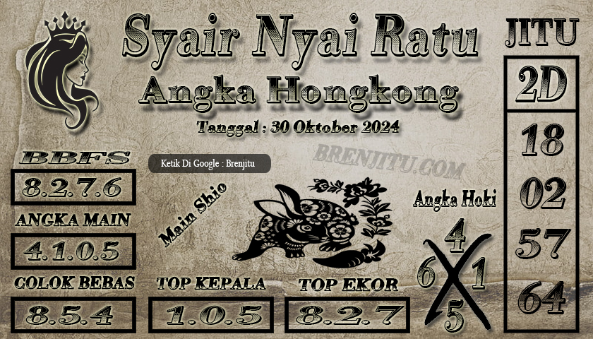 Syair Togel Hongkong LOTTO Brenjitu Tanggal 30 Oktober 2024