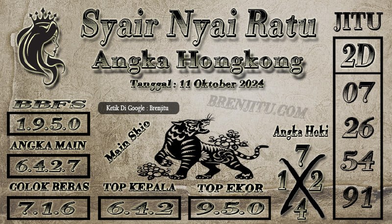 Syair Togel Hongkong LOTTO Brenjitu Tanggal 11 Oktober 2024