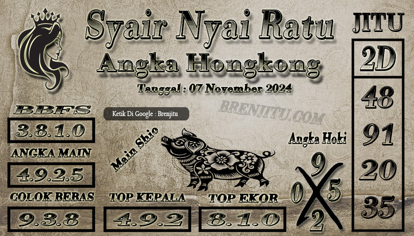 Syair Togel Hongkong LOTTO Brenjitu Tanggal 07 November 2024