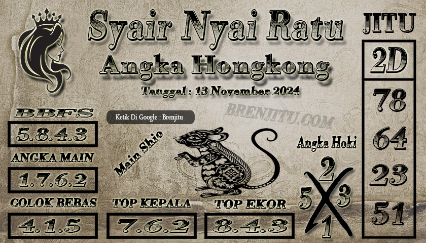 Syair Togel Hongkong LOTTO Brenjitu Tanggal 13 November 2024