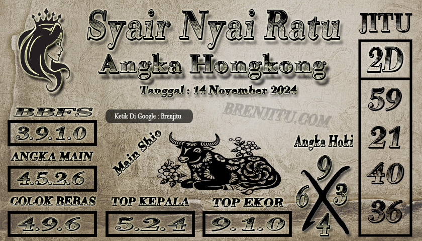 Syair Togel Hongkong LOTTO Brenjitu Tanggal 14 November 2024