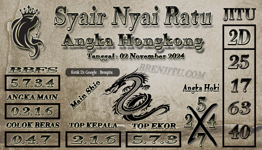 Syair Togel Hongkong LOTTO Brenjitu Tanggal 02 November 2024