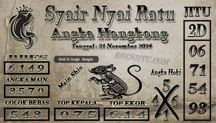 Syair Togel Hongkong LOTTO Brenjitu Tanggal 21 November 2024