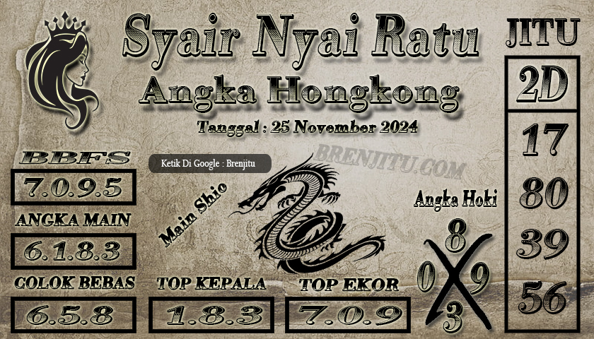 Syair Togel Hongkong LOTTO Brenjitu Tanggal 25 November 2024