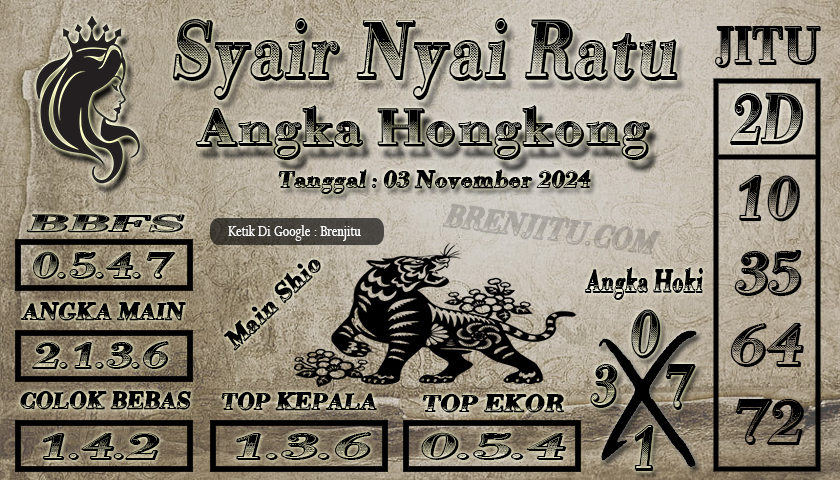 Syair Togel Hongkong LOTTO Brenjitu Tanggal 03 November 2024