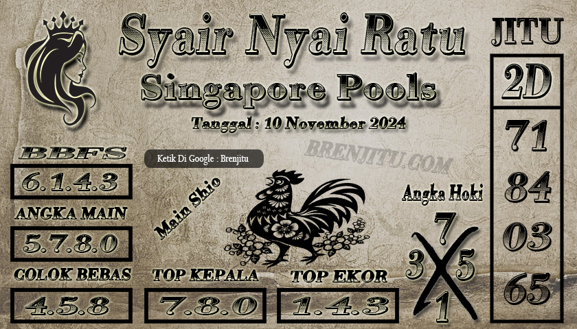 Syair Togel Singapore POOLS Brenjitu Tanggal 10 November 2024