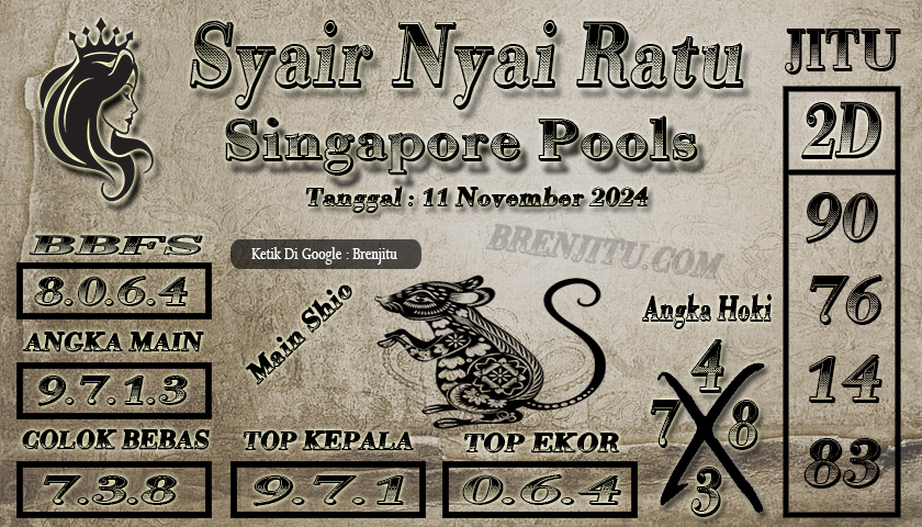 Syair Togel Singapore POOLS Brenjitu Tanggal 11 November 2024