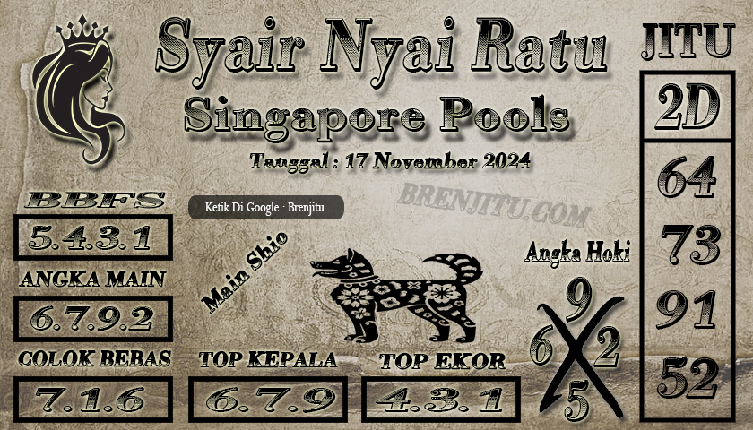 Syair Togel Singapore POOLS Brenjitu Tanggal 17 November 2024