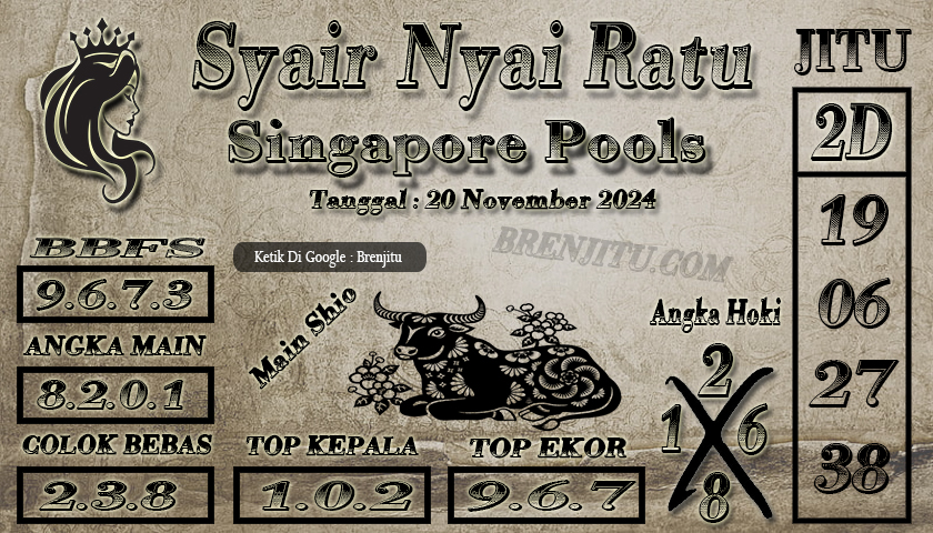 Syair Togel Singapore POOLS Brenjitu Tanggal 20 November 2024