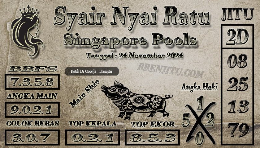 Syair Togel Singapore POOLS Brenjitu Tanggal 24 November 2024