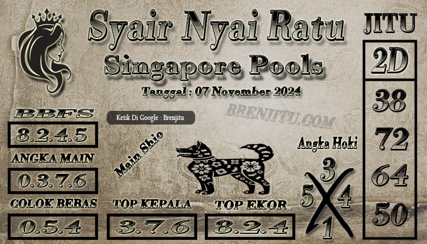 Syair Togel Singapore POOLS Brenjitu Tanggal 07 November 2024