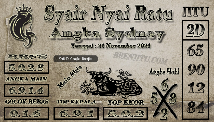 Syair Togel Sydney LOTTO Brenjitu Tanggal 21 November 2024