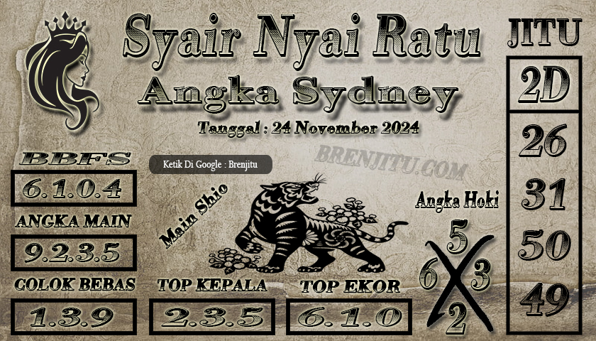 Syair Togel Sydney LOTTO Brenjitu Tanggal 24 November 2024